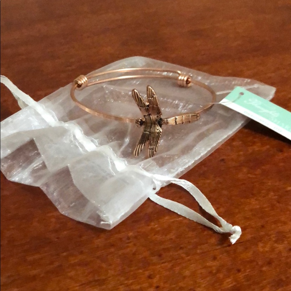 Rose gold dragonfly bracelet